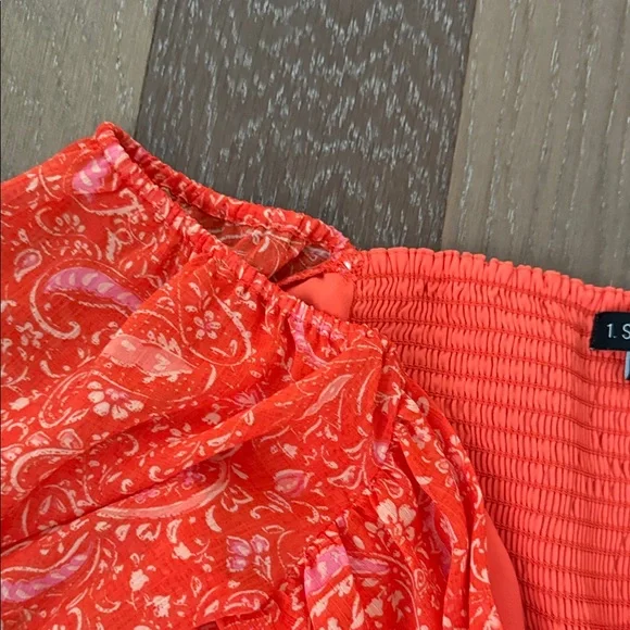 STATE Women's Red Paisley Wrap Blouse - Picture 5 of 8